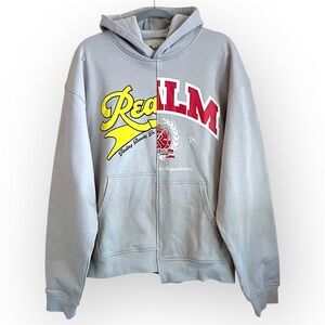Realm One of a Kind Recycled 100% Cotton Unisex Hoodie, grey NWOT size XL unisex